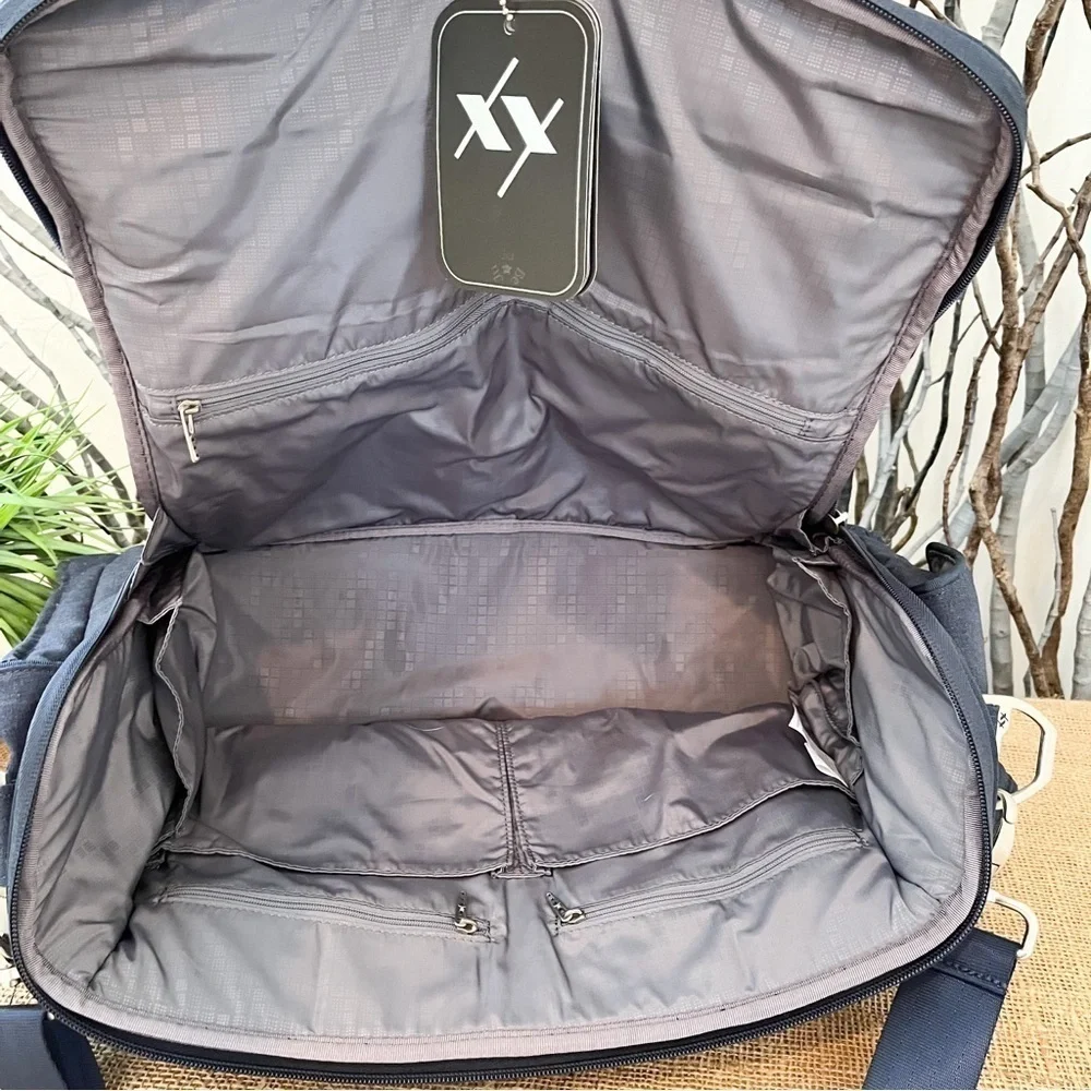 NEW JuJuBe XY Collection Diaper Bag Blue Messenger Bag Over Shoulder NWT Tote